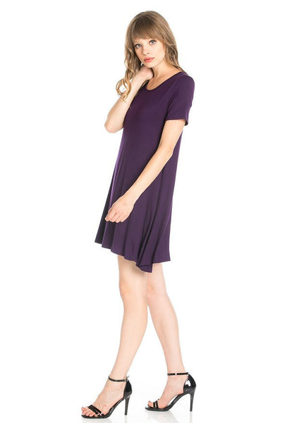 ALYGNE Womens "Blake" Stretchy Flowy Short Sleeve Tunic Dress