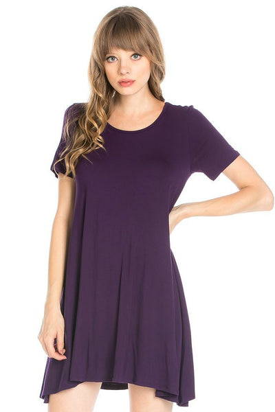 ALYGNE Womens "Blake" Stretchy Flowy Short Sleeve Tunic Dress