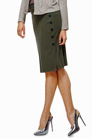 Button Up Bamboo Skirt