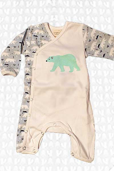 Baby Organic Romper - Polar Bear